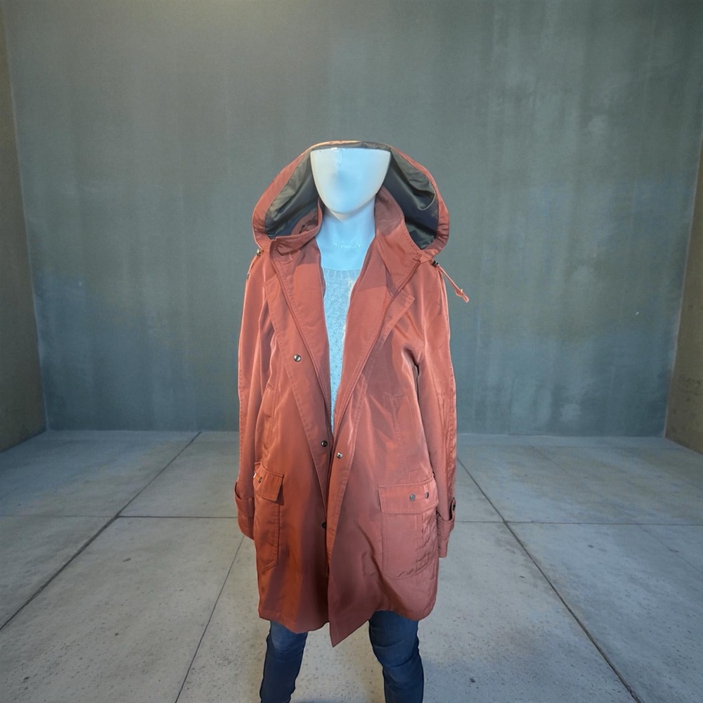 Gallery Rust Hooded Raincoat